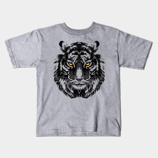 Tiger | Tiger Drawing | Beautiful Tiger Kids T-Shirt by BabyYodaSticker